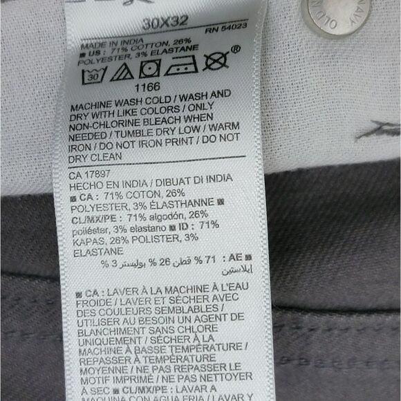 Old Navy Slim Gray Pants for Men Size 30x32 - Picture 6 of 6